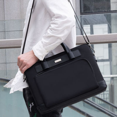 Gepersonaliseerde Messenger Bag Laptop Case Met Schouderband Zwarte kleur