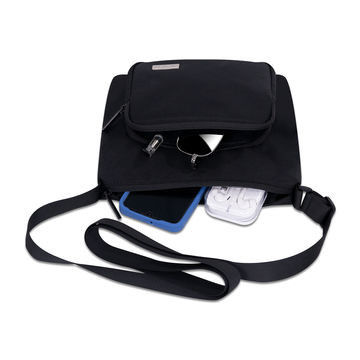 Zwart Grijze Kleur Sling Laptop Tas Waterbestendig Unisex Multifunctioneel