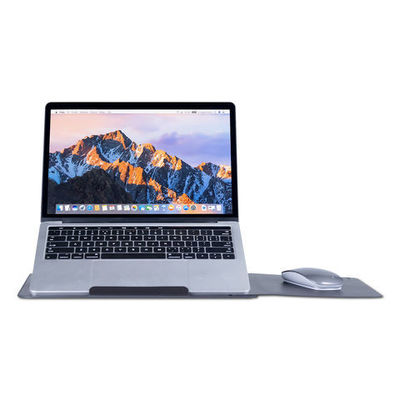 Waterdicht leer gaming laptop mouw met zwarte grijs blauwe kleur