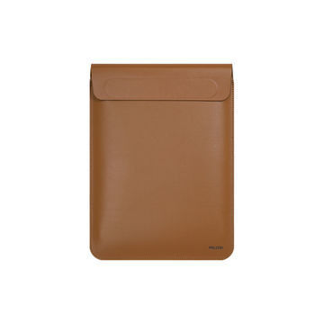 Waterbestendige laptopsleeve bedekt met PU-leermateriaal Bruine kleur