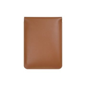 Bruine beschermende laptoptas met magnetische boei