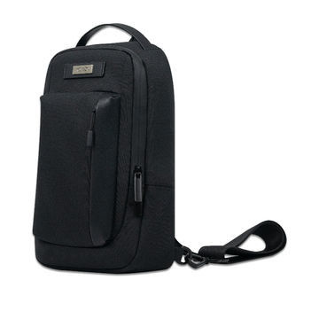 Waterbestendige koffertje Sling Bag Duurzaam Zwart Kleur Voor Tablet